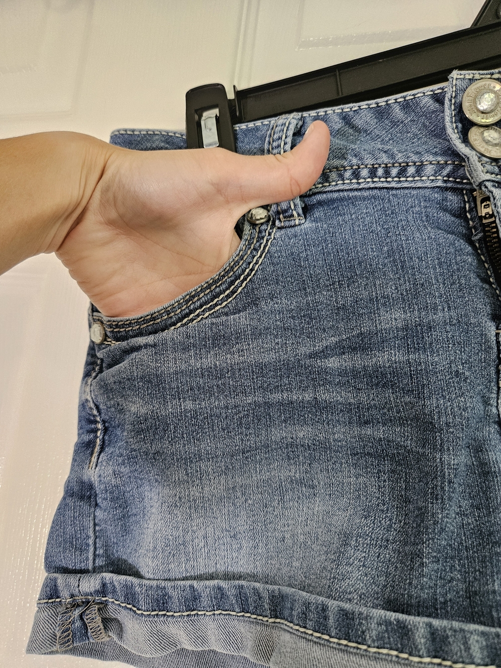 WallFlower Junior's Jean Shorts - Blue - Picture 4 of 9